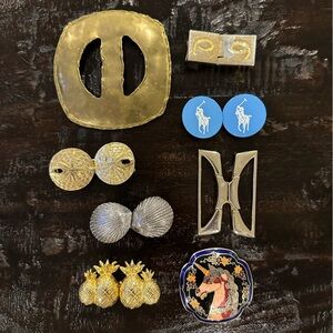 Lot of 8 Vintage 70's/80's belt buckles.
